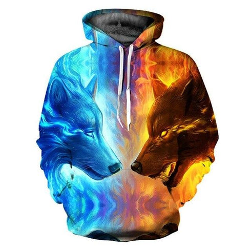 Sweat Loup Feu Glace