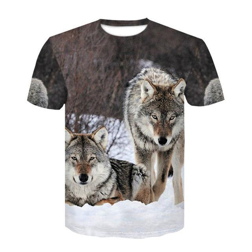 T-Shirt Imprimé Loup