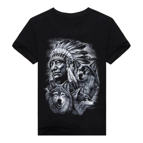 T-Shirt Loup Amérindien