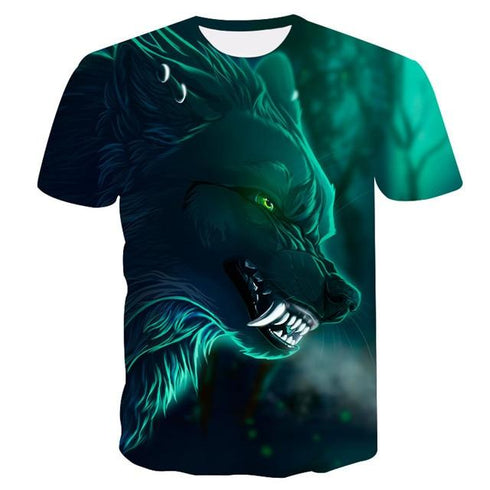 T-Shirt Loup Animé