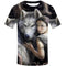 T-Shirt Loup avec Femme