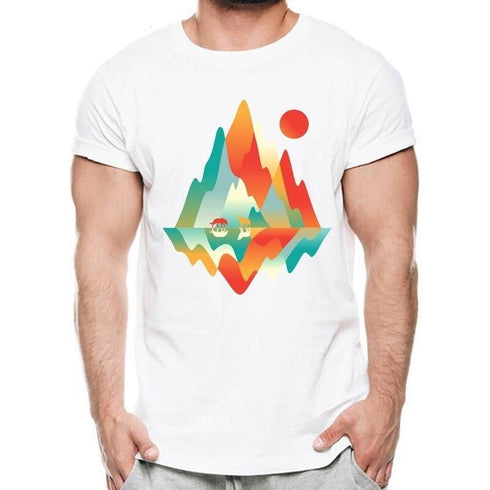 T-Shirt Loup Blanc Uni