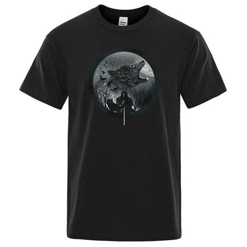 T-Shirt Loup en Coton