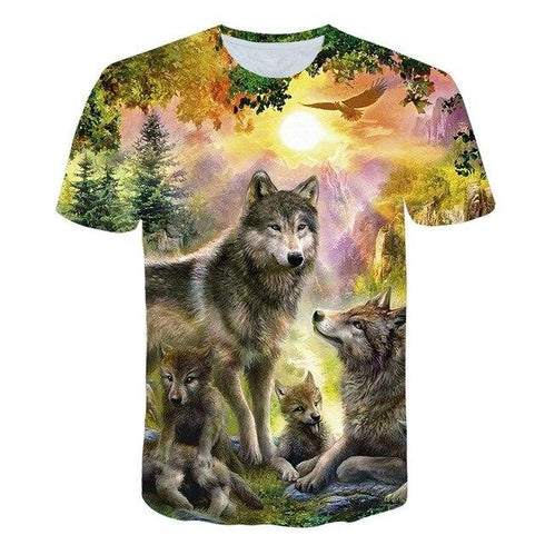 T-Shirt Loup et Louveteaux