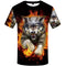 T-Shirt Loup Flamme