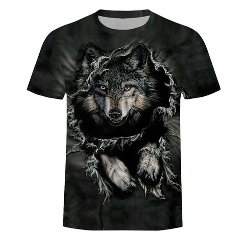 T-Shirt Loup Imprimé