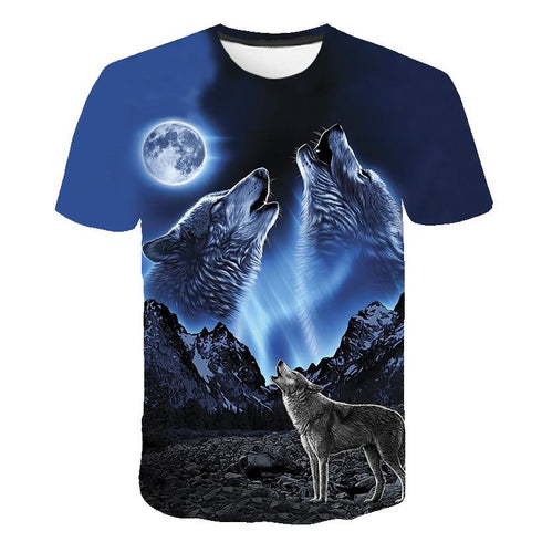 T-shirt Loup Lune
