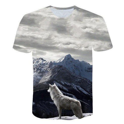 T-Shirt Loup Montagne