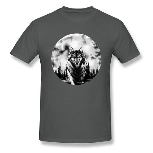 T-Shirt Loup Motif Rond