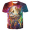 T-Shirt Loup Multicolore