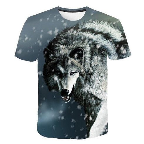 T-Shirt Loup Neige