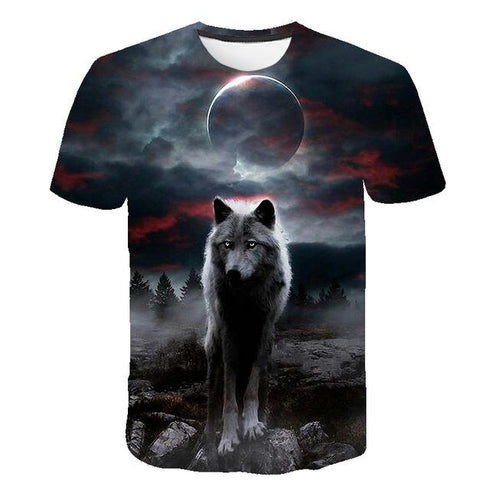 T-Shirt Loup Noir