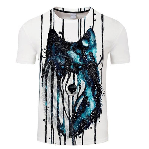 T-Shirt Loup Peinture