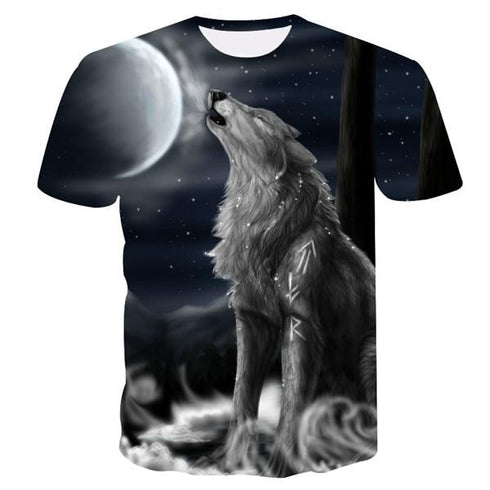 T-Shirt Loup Pleine Lune