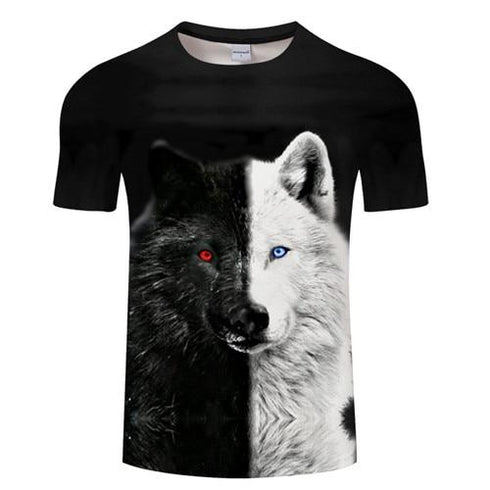 T-Shirt Loup Ying Yang