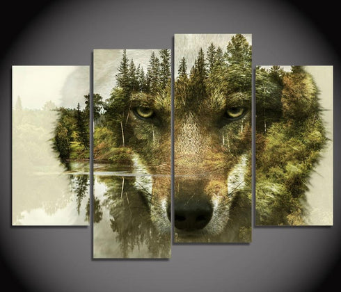 Tableau Loup Imprimé