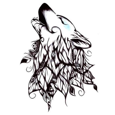 Tatouage Loup Dessin Tribal