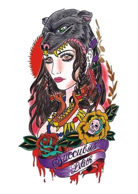 Tatouage Loup Femme Tribal