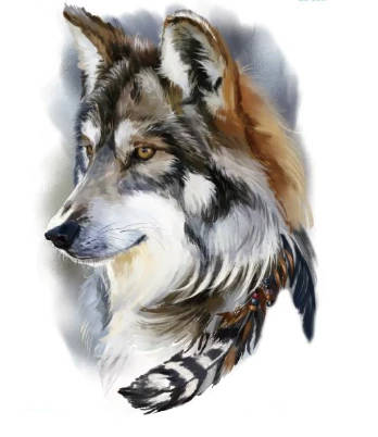 Tatouage Loup Indien