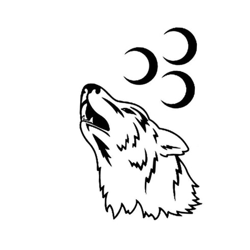 Tatouage Loup Lune