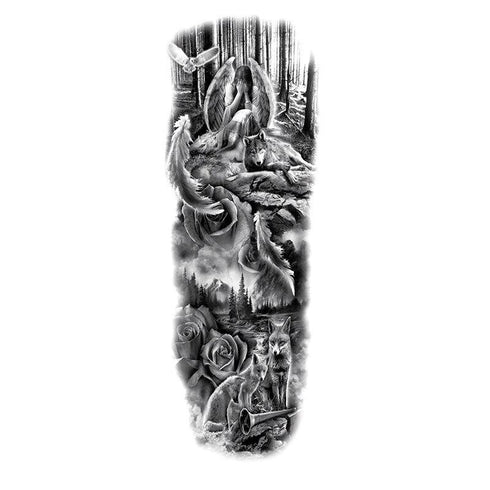 Tatouage Loup Manchette