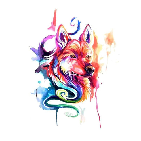 Tatouage Loup Mystérieux