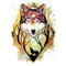 Tatouage Loup Paysage