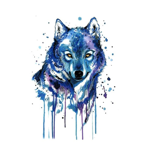 Tatouage Loup Peinture