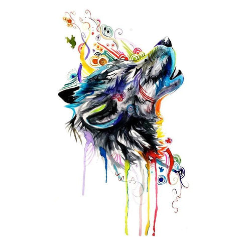 Tatouage Loup Tête de Loup Hurlement
