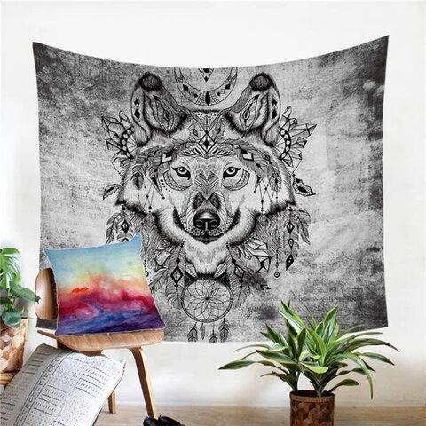 Toile Loup Gris