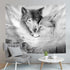 Toile Loup Noir et Blanc